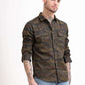 Army Green Camo Cargo Shirt shop online at Estilocus. Create an impeccably stylish look with this dark olive shirt from Estilocus. Crafted from cotton, this comfortable-fit shirt delivers outstanding comfort. This printed shirt is also designed with full