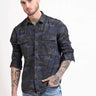 Army Navy Camo Cargo Shirt shop online at Estilocus. Boost your fashion quotient by donning this dark grey shirt from Estilocus. Made from cotton, this printed shirt is designed with full sleeves and a button-down collar. Pair this comfortable-fit shirt w