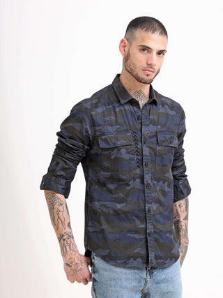 Army Navy Camo Cargo Shirt shop online at Estilocus. Boost your fashion quotient by donning this dark grey shirt from Estilocus. Made from cotton, this printed shirt is designed with full sleeves and a button-down collar. Pair this comfortable-fit shirt w