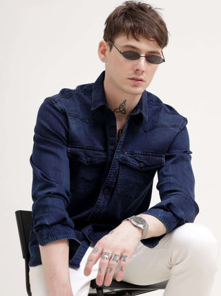 Storm indigo blue denim shirt - Men's Casual Wear Shop Online at Estilocus. Rock the Storm indigo blue denim shirt! Perfect for any season, it offers both cool comfort and polished style. A must-have for your wardrobe.