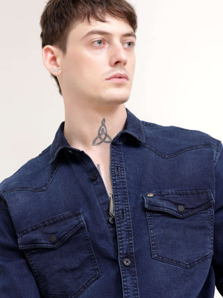 Storm indigo blue denim shirt - Men's Casual Wear Shop Online at Estilocus. Rock the Storm indigo blue denim shirt! Perfect for any season, it offers both cool comfort and polished style. A must-have for your wardrobe.