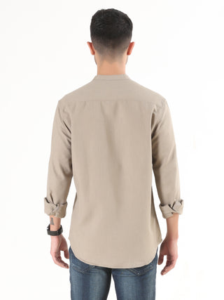 Mocha Brown Semi-Casual Shirt