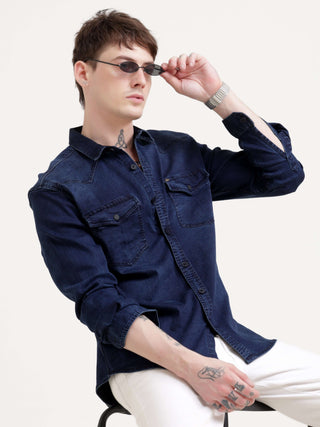 Storm indigo blue denim shirt - Men's Casual Wear Shop Online at Estilocus. Rock the Storm indigo blue denim shirt! Perfect for any season, it offers both cool comfort and polished style. A must-have for your wardrobe.