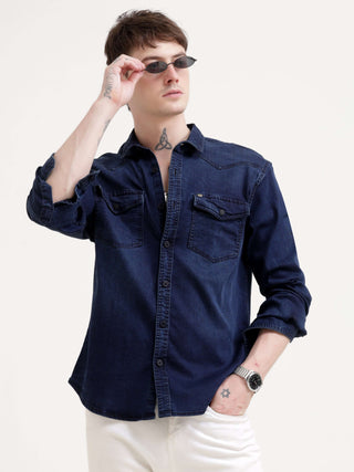 Storm indigo blue denim shirt - Men's Casual Wear Shop Online at Estilocus. Rock the Storm indigo blue denim shirt! Perfect for any season, it offers both cool comfort and polished style. A must-have for your wardrobe.