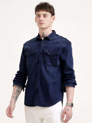 Storm indigo blue denim shirt - Men's Casual Wear Shop Online at Estilocus. Rock the Storm indigo blue denim shirt! Perfect for any season, it offers both cool comfort and polished style. A must-have for your wardrobe.