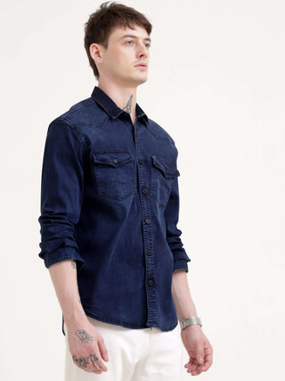 Storm indigo blue denim shirt - Men's Casual Wear Shop Online at Estilocus. Rock the Storm indigo blue denim shirt! Perfect for any season, it offers both cool comfort and polished style. A must-have for your wardrobe.