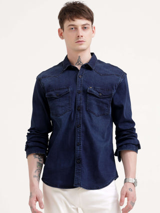 Storm indigo blue denim shirt - Men's Casual Wear Shop Online at Estilocus. Rock the Storm indigo blue denim shirt! Perfect for any season, it offers both cool comfort and polished style. A must-have for your wardrobe.