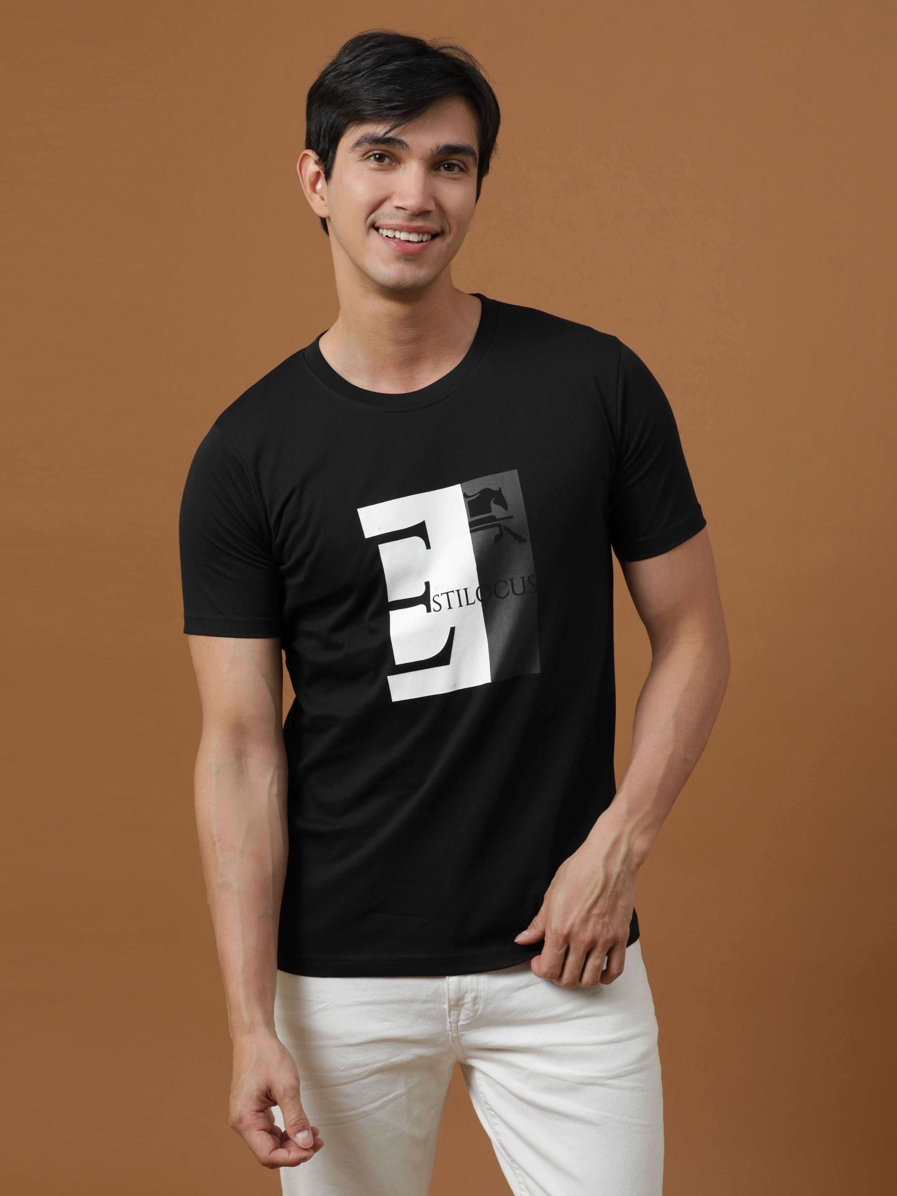 Vintage Edition Printed Black T Shirt shop online at Estilocus. 100% Cotton Designed and printed on knitted fabric. The fabric is stretchy and lightweight, with a soft skin feel and no wrinkles. Crew neck collar which is smooth on the neck and keeps you c
