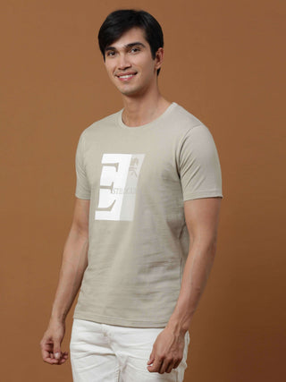 Vintage Edition Printed Beige T Shirt shop online at Estilocus. 100% Cotton Designed and printed on knitted fabric. The fabric is stretchy and lightweight, with a soft skin feel and no wrinkles. Crew neck collar which is smooth on the neck and keeps you c