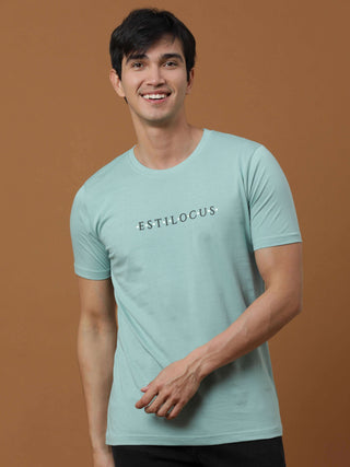 Aqua Luminescent Printed T Shirt shop online at Estilocus. 100% Cotton Designed and printed on knitted fabric. The fabric is stretchy and lightweight, with a soft skin feel and no wrinkles. Crew neck collar which is smooth on the neck and keeps you comfor