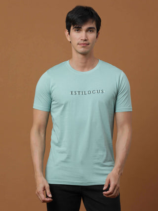 Aqua Luminescent Printed T Shirt shop online at Estilocus. 100% Cotton Designed and printed on knitted fabric. The fabric is stretchy and lightweight, with a soft skin feel and no wrinkles. Crew neck collar which is smooth on the neck and keeps you comfor