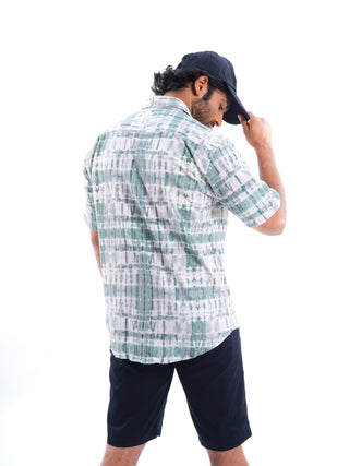 Forest Green Ribbed Casual Shirt