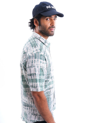 Forest Green Ribbed Casual Shirt