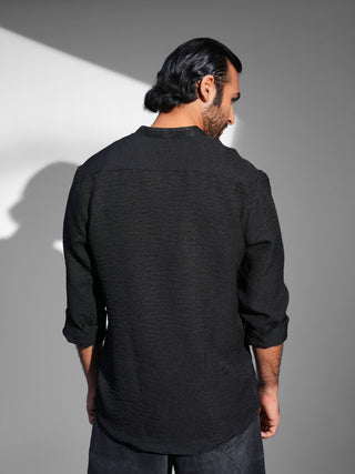 Caviar Black Iron-free Kurta