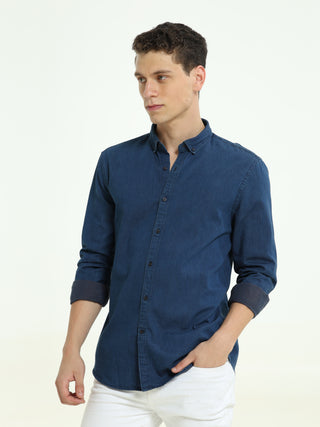 Deep Blue Sea Denim Casual Shirt shop online at Estilocus. • Full-sleeve denim shirt• Cut and sew placket• Regular collar• Double button square cuff.• Curved hemline• Finest quality sewing• Machine wash care• Suitable to wear with all types of bottoms• Ma