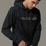 Dark Gray Charg Hoodie shop online at Estilocus. • Crew neck with an attached hood • Adjustable hood with drawcord •A regular fit with long sleeves •Zipper and pocketless • Dress it up with a pair of Denim or Joggers Fit : Comfort fit Size : The model is