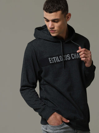 Dark Gray Charg Hoodie shop online at Estilocus. • Crew neck with an attached hood • Adjustable hood with drawcord •A regular fit with long sleeves •Zipper and pocketless • Dress it up with a pair of Denim or Joggers Fit : Comfort fit Size : The model is