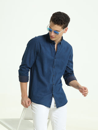 Deep Blue Sea Denim Casual Shirt shop online at Estilocus. • Full-sleeve denim shirt• Cut and sew placket• Regular collar• Double button square cuff.• Curved hemline• Finest quality sewing• Machine wash care• Suitable to wear with all types of bottoms• Ma