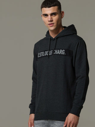 Dark Gray Charg Hoodie shop online at Estilocus. • Crew neck with an attached hood • Adjustable hood with drawcord •A regular fit with long sleeves •Zipper and pocketless • Dress it up with a pair of Denim or Joggers Fit : Comfort fit Size : The model is