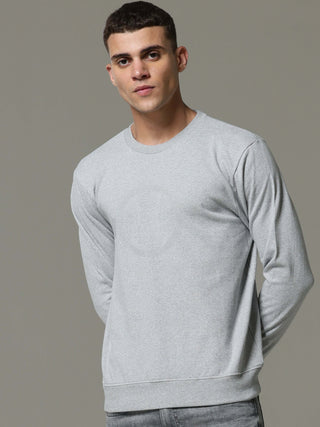 Grey Solid Sweat Shirt shop online at Estilocus. • Crew neck• Long sleeve• Ribbing around neckline, Cuff & hem• High quality print Fit : Comfort fit Size : The model is wearing M size Model height : 6 Feet Wash care : Cold machine wash