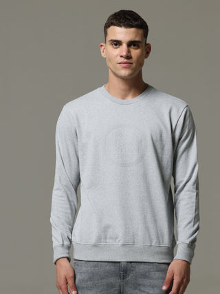 Grey Solid Sweat Shirt shop online at Estilocus. • Crew neck• Long sleeve• Ribbing around neckline, Cuff & hem• High quality print Fit : Comfort fit Size : The model is wearing M size Model height : 6 Feet Wash care : Cold machine wash