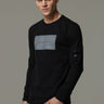 Charg Cargo Black Sweat Shirt shop online at Estilocus. • Crew neck • Long sleeve • Ribbing around neckline, Cuff & hem • High quality print and fine embroidery Fit : Comfort fit Size : The model is wearing M size Model height : 6 Feet Wash care : Cold ma