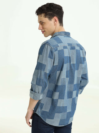 LS Denim multi blocked check shirt shop online at Estilocus. 100% Cotton • Full-sleeve check shirt• Cut and sew placket• Regular collar• Double button edge cuff • Double pocket with flap • Curved bottom hemline . • All double needle construction, finest q