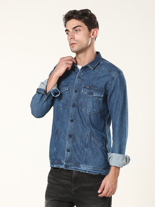 Dark Blue Denim Shirt