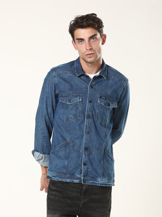 Dark Blue Denim Shirt