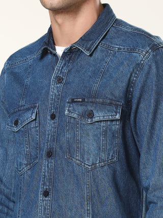 Dark Blue Denim Shirt