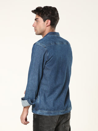 Dark Blue Denim Shirt