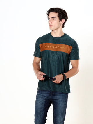 Emerald Luxe Dark Green Velvet T-Shirt