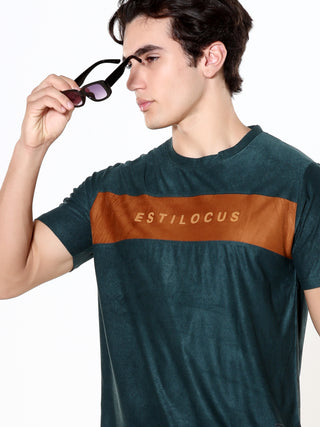 Emerald Luxe Dark Green Velvet T-Shirt