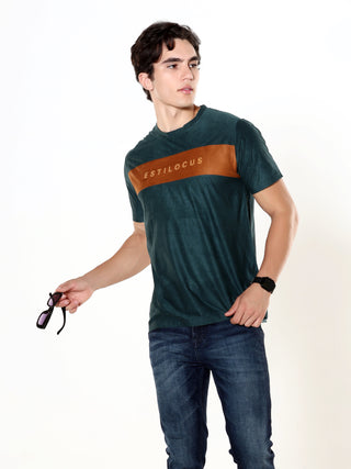 Emerald Luxe Dark Green Velvet T-Shirt