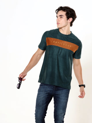 Emerald Luxe Dark Green Velvet T-Shirt