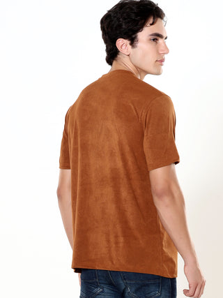 Mocha Brown Velvet T-shirt