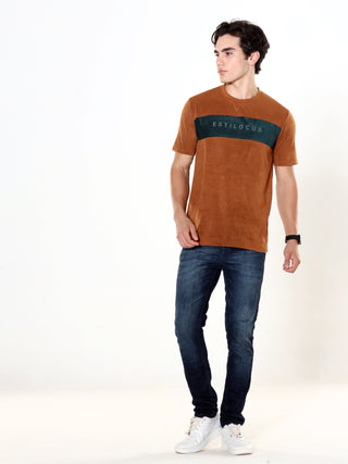 Mocha Brown Velvet T-shirt