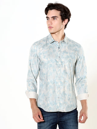 Occean Green Printed Shirt