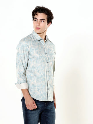 Occean Green Printed Shirt