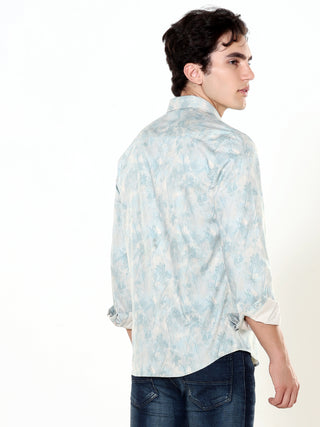 Occean Green Printed Shirt