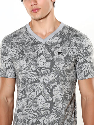 Ashen Bloom Grey Light Weight T-shirt