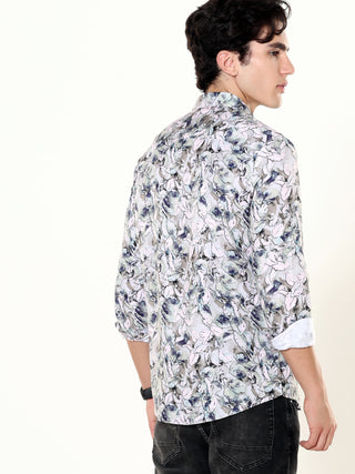 Sprucestone Grey Printed Shirt