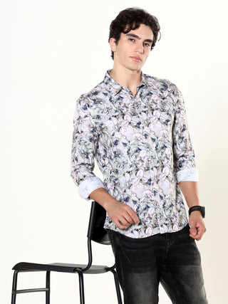 Sprucestone Grey Printed Shirt