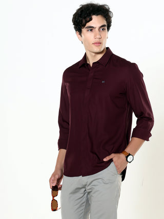 Vintage Wine Seamless Solid Shirt