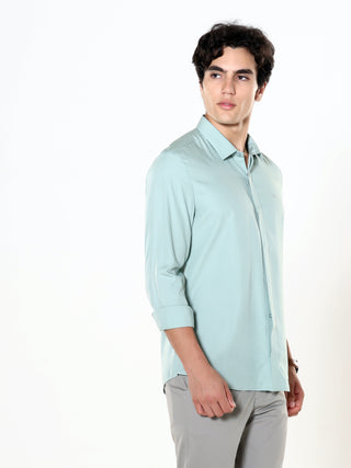 Sage Green Seamless Solid Shirt