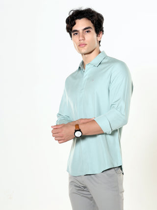 Sage Green Seamless Solid Shirt