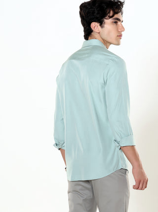 Sage Green Seamless Solid Shirt