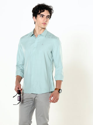 Sage Green Seamless Solid Shirt