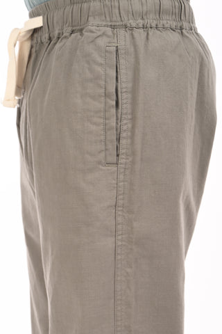 Carbon Grey Linen Blend Straight Fit Trousers