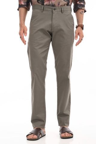 Dark Grey Slim Fit Cotton Chinos